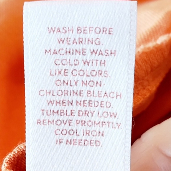 LC LAUREN CONRAD Crop Pants Wide Leg Bohemian Summer Peach Orange Small - Picture 6 of 9